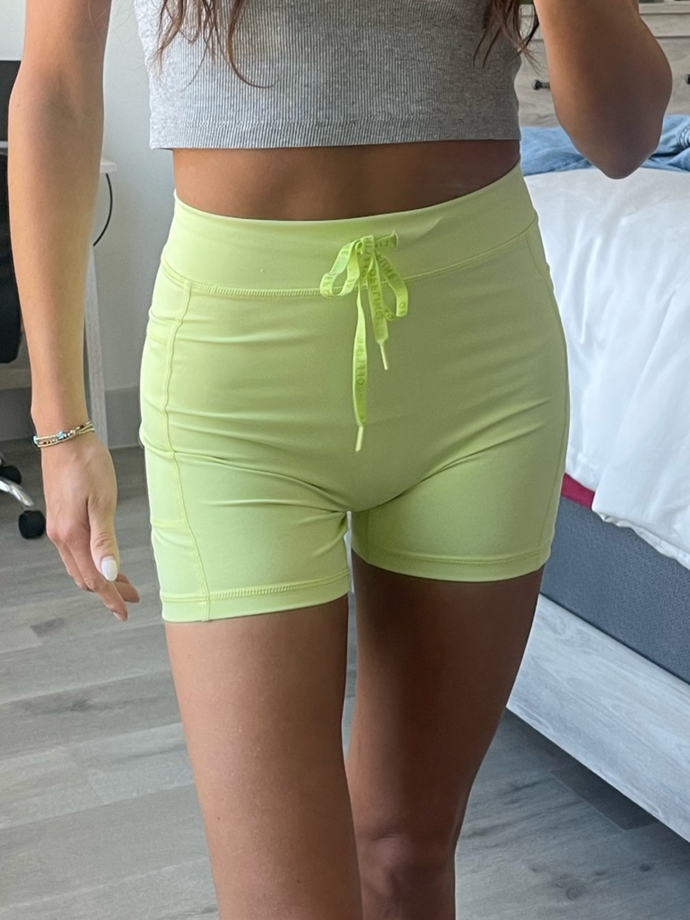 Aerie Green 4" Inseam Biker Shorts